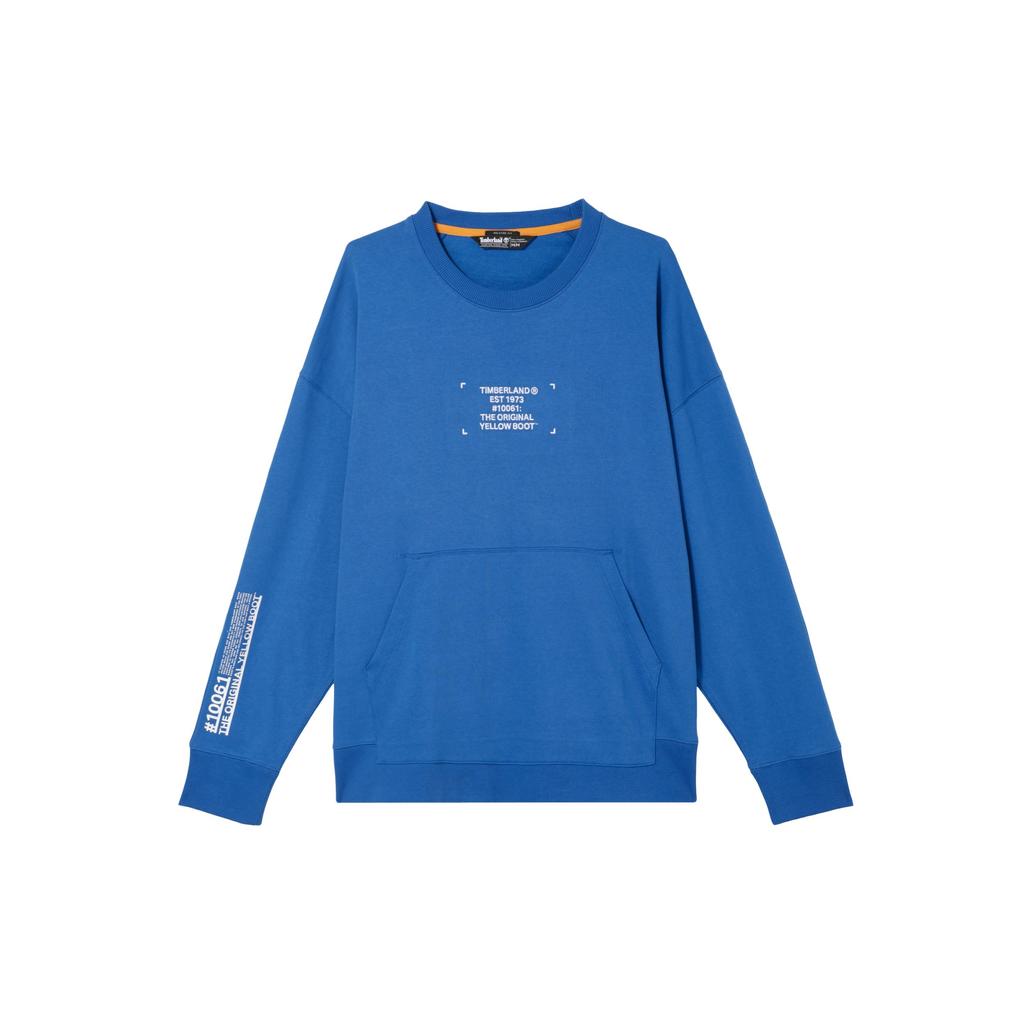 Timberland Letter Print Sports Pullover Crewneck Sweatshirt Men Sweatshirt Blue A2ABS-I55