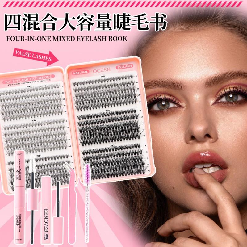 Natuurlijk Uitziende Individuele Wimperextensions Doe-het-zelf Kit Met Hitte-Geactiveerde Lijmclusters Wimperverfraaiing