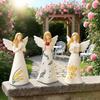 3pc Beige Angel Figurine Decorative Item Housewarming, Wedding, and Holiday Gift