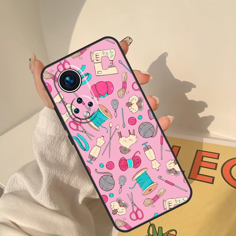 Sewing Knitting Crochet Case For Honor Magic 8 Pro 5 6 7 Lite Cover For Honor 400 200 90 70 50 X8a X8b X9a X9b X9c