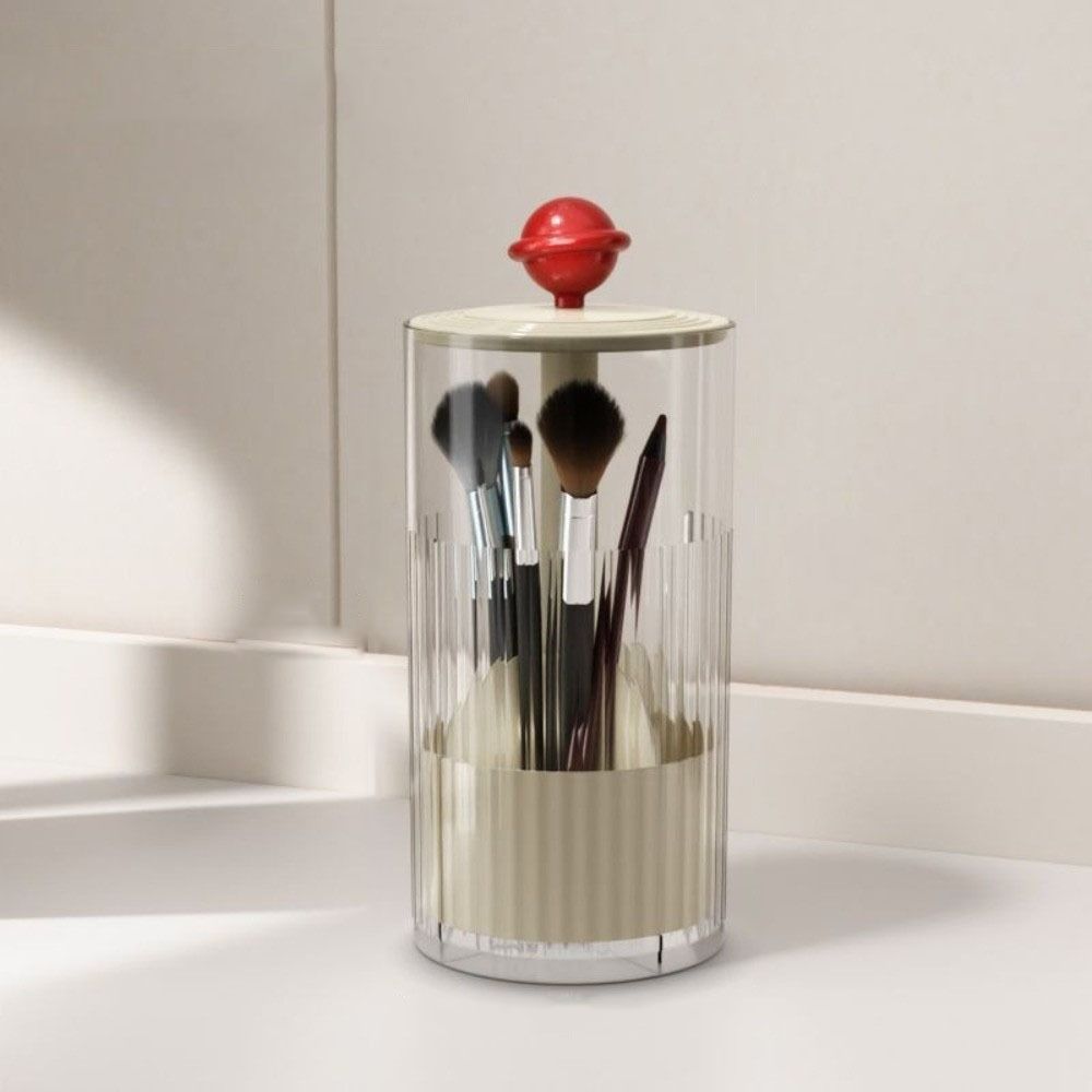 Plastic Makeup Brushes Holder with Lid Cosmetic Brushes Storage Box  Lipstick Container