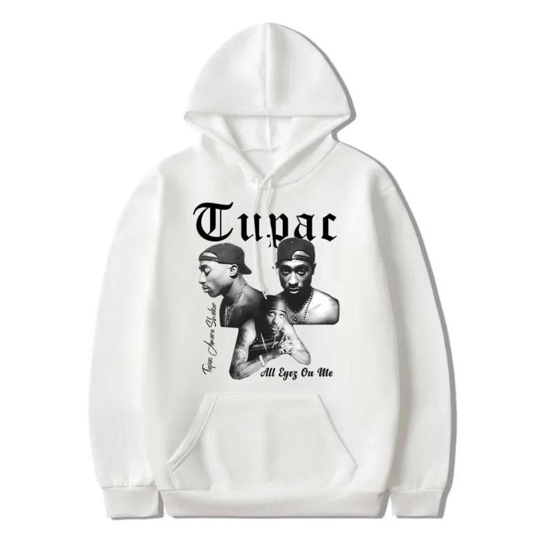 Rapper Tupac 2pac Hoodie Men Women Clothes Sweatshirt Men Women Hoodies Fashion Letter Printed Graphic Sweatshirts Loose Casual