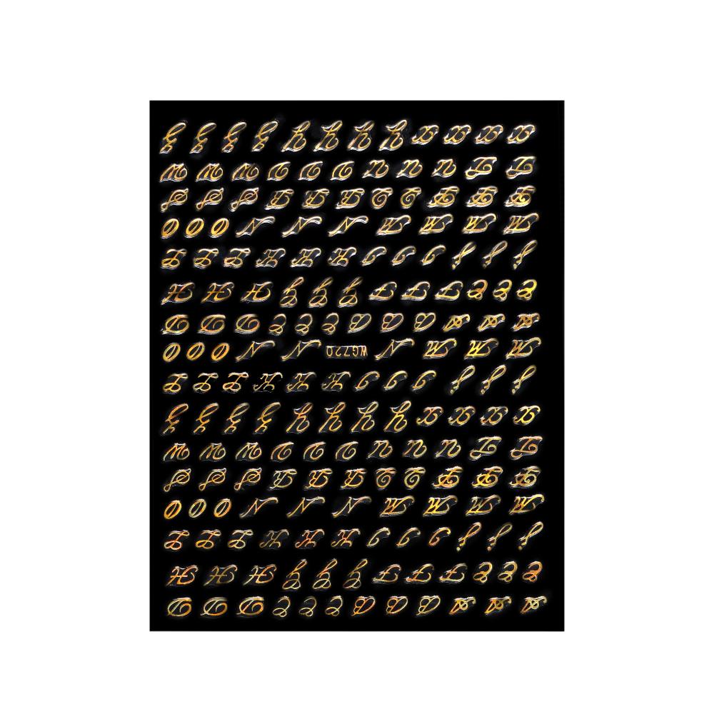 Adesivi Decorativi Lettere Alfabeto Numeri 2-9mm Riempitivo Resina Epossidica Oro Argento Per Stampi in Silicone Fai da Te Riempimenti per Artigianato