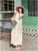 Loose Waist Off-Shoulder Camisole Dress - Women's Summer A-Line, High-End, Vacation Style, Super Fairy, Long Dress.