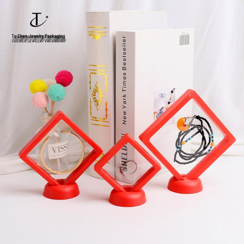 Red Jewelry Display and Storage Box for Earrings and Pendants