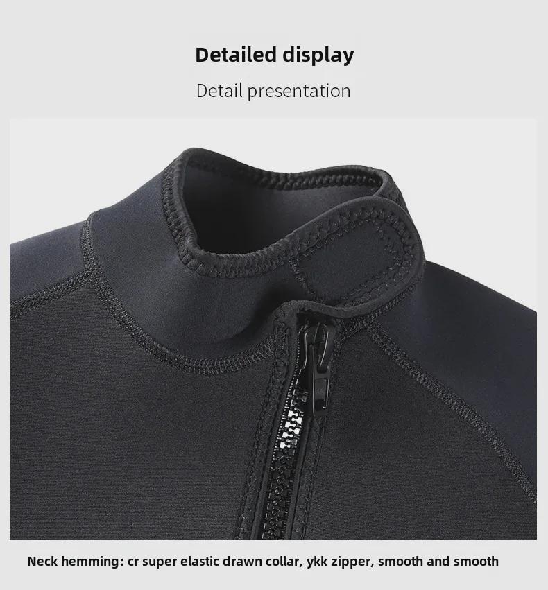 Costum de scufundare cald OUZO, grosime de 3 mm, pentru bărbați și femei - CR Super elastic pentru meduze pentru iarnă, snorkeling, surfing și sporturi nautice.