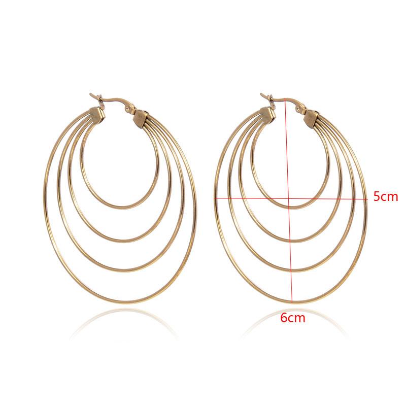 FYSARA Top Selling Geometric Irregular Big Hoop Earrings Stainless Steel Earrings For Women Daily Minimalist Statement Zircon