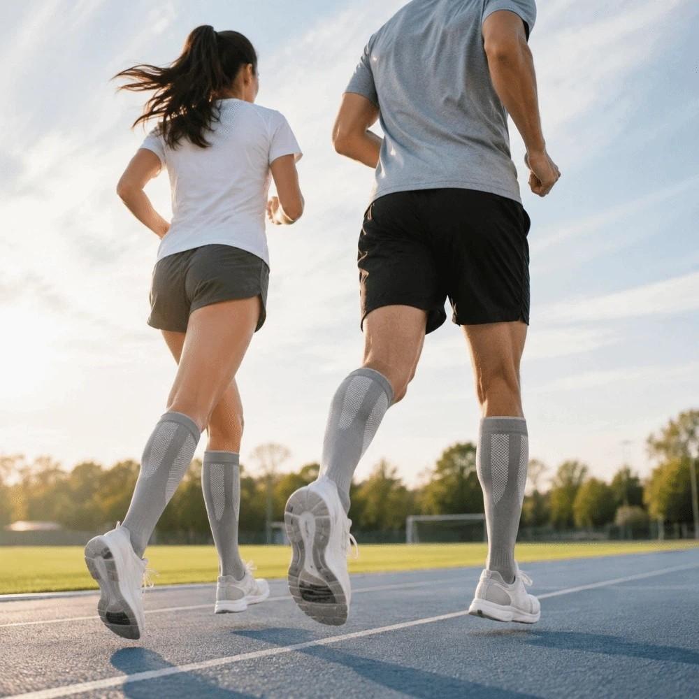 Knee High Circulation Support Socks Elastic Sports Stockings Compression Socks For Travel