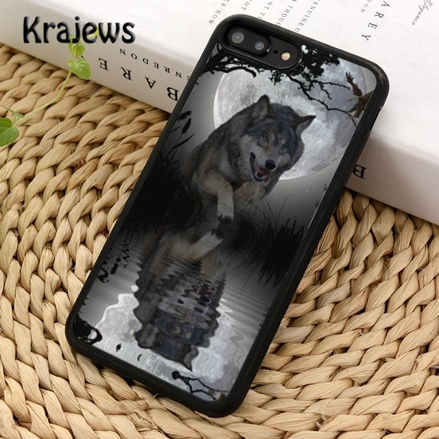 Krajews Vytí vlka pod měsícem vzor Pouzdro na telefon Pro iPhone 14 6s 7 8 plus X XR XS 11 12 13 pro max Samsung S21 S22ultra