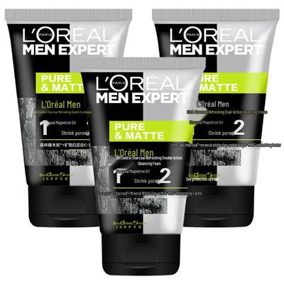 L'Oréal Men's Reinigender Gesichtsreiniger mit Aktivkohle