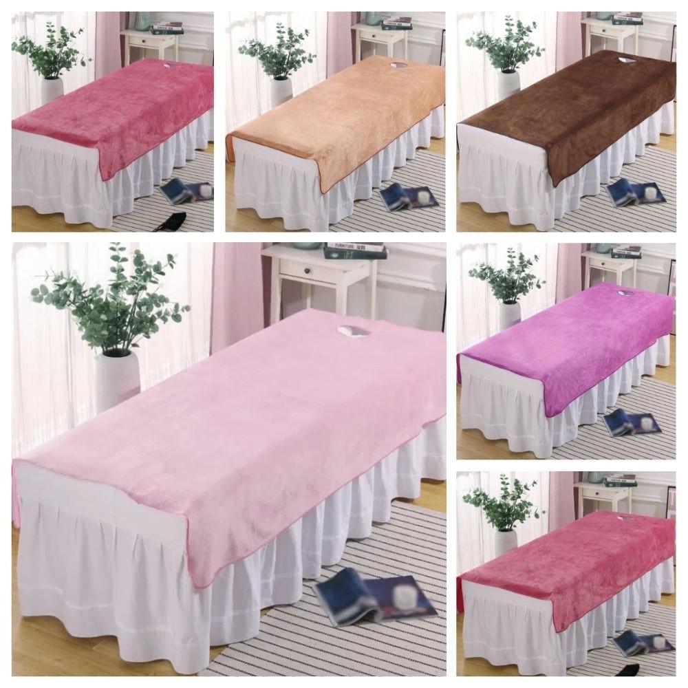 Comfortable SPA Bedspread with Face Hole Beauty Massage Table Cover Massage Bed Sheets  Beauty Tool