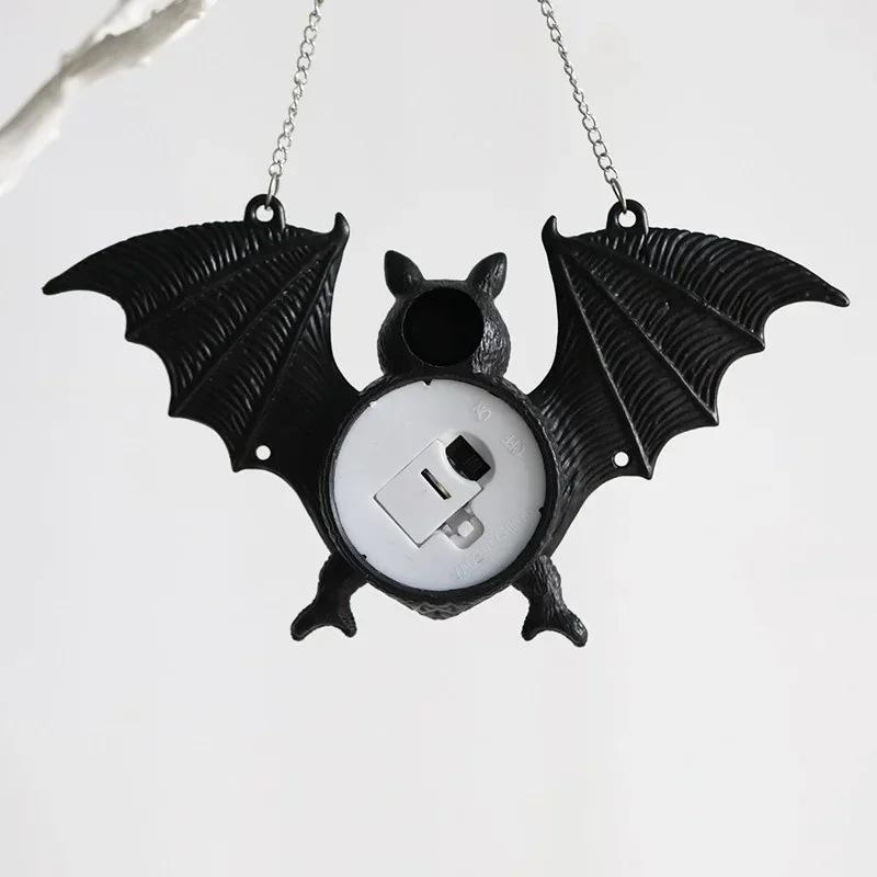 New Halloween Luminous Bat Light Colorful Gradient Plastic Bat Pendant Pendant Ghost Festival Decoration Props Bat
