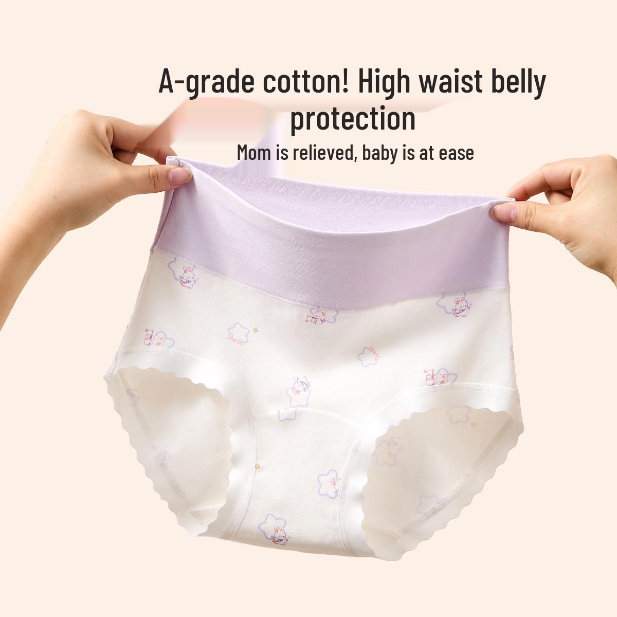 

Girls High-Waisted Pure Cotton Briefs - Class A All-Cotton, Comfortable Fit, No Pinching for Kids L - 28-38 lbs, 100-115 cm
