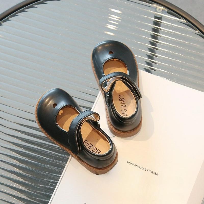 

Spring Children s Leather Shoes Single Shoes Girl Princess Shoes Brown Beige Fashion Love Cute Girls Casual Footwear H09232 21 чорний