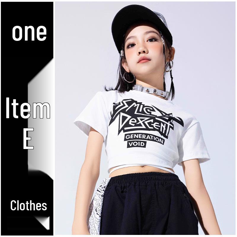 Girls' Trendy Jazz & Hip Hop Dance Costume - Crop Top & Street Dance Set for Kids