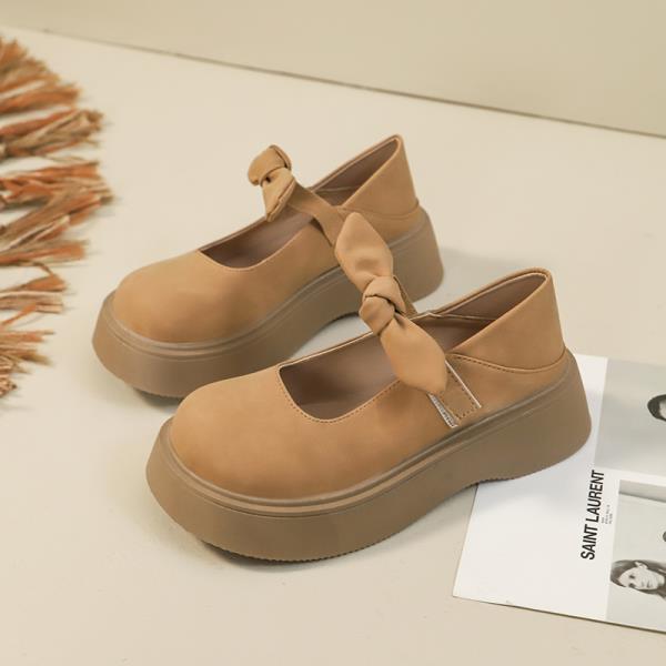 Fashion Shoes Woman 2025 All-Match Shallow Mouth Clogs Platform Bow-Knot Female Footwear Oxfords New Summer Creepers Butterfly Dress