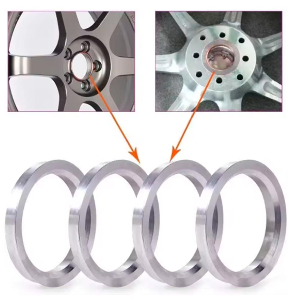 4 Stück 106,1 mm bis 100 mm Aluminium-Nabenzentrierringe