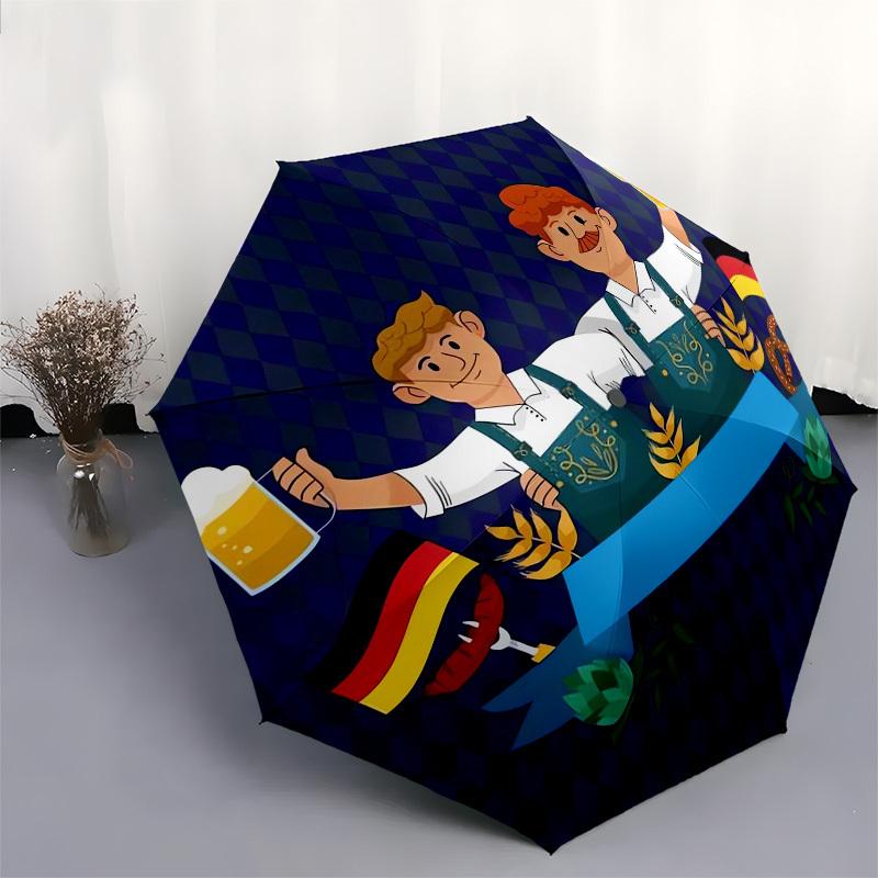 1pc Beer, Germany Themed High-quality Umbrella,Automatic Opening and Closing Umbrella,Multi-functional Umbrella G0811395