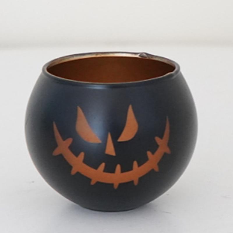 Halloween Candle Holders Tealight Votive Candle Holders with Grimaces,Pumpkin Lanterns Decorative Halloween Centerpieces
