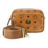 New MCM Klassik Visetos Coated Canvas Camera Bag, Crossbody Bag, Shoulder Bag Mini Women's Brown & Cognac MMRASKC08CO001