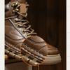 Men's High-top Casual Leather Shoes Handmade Plush Shoes Casual Shoes Autumn and Winter Plus Size 39-47