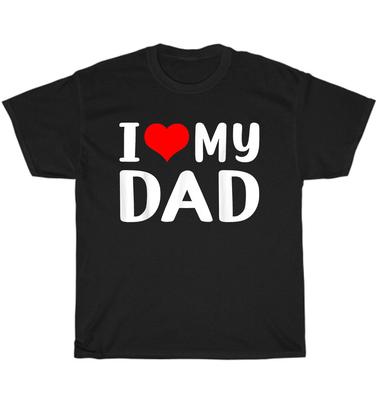 Ich liebe meinen Papa Papa Vatertag Geschenk T-Shirt Unisex Lustiges T-Shirt NEU