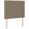 Box Spring Bed with Mattress Taupe 100x200 cm Fabric