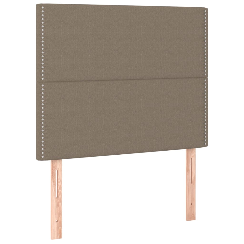 Box Spring Bed with Mattress Taupe 100x200 cm Fabric