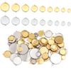 10Pcs Stainless Steel Cabochon Cameo Base Settings For Necklace Bracelet Pendants Blank Tray DIY Craft Jewelry Making Supplies
