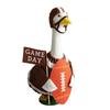 Dress a Decorative Lawn Bird for Football Season with a Helmet Headpiece and Coordinated Uniform Body Cover Costume Set