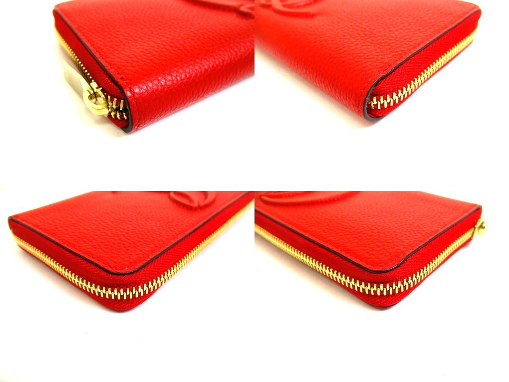 Authentic Christian Louboutin By My Side Red Leather Round Zip Wallet #b248  Seller Refurbished