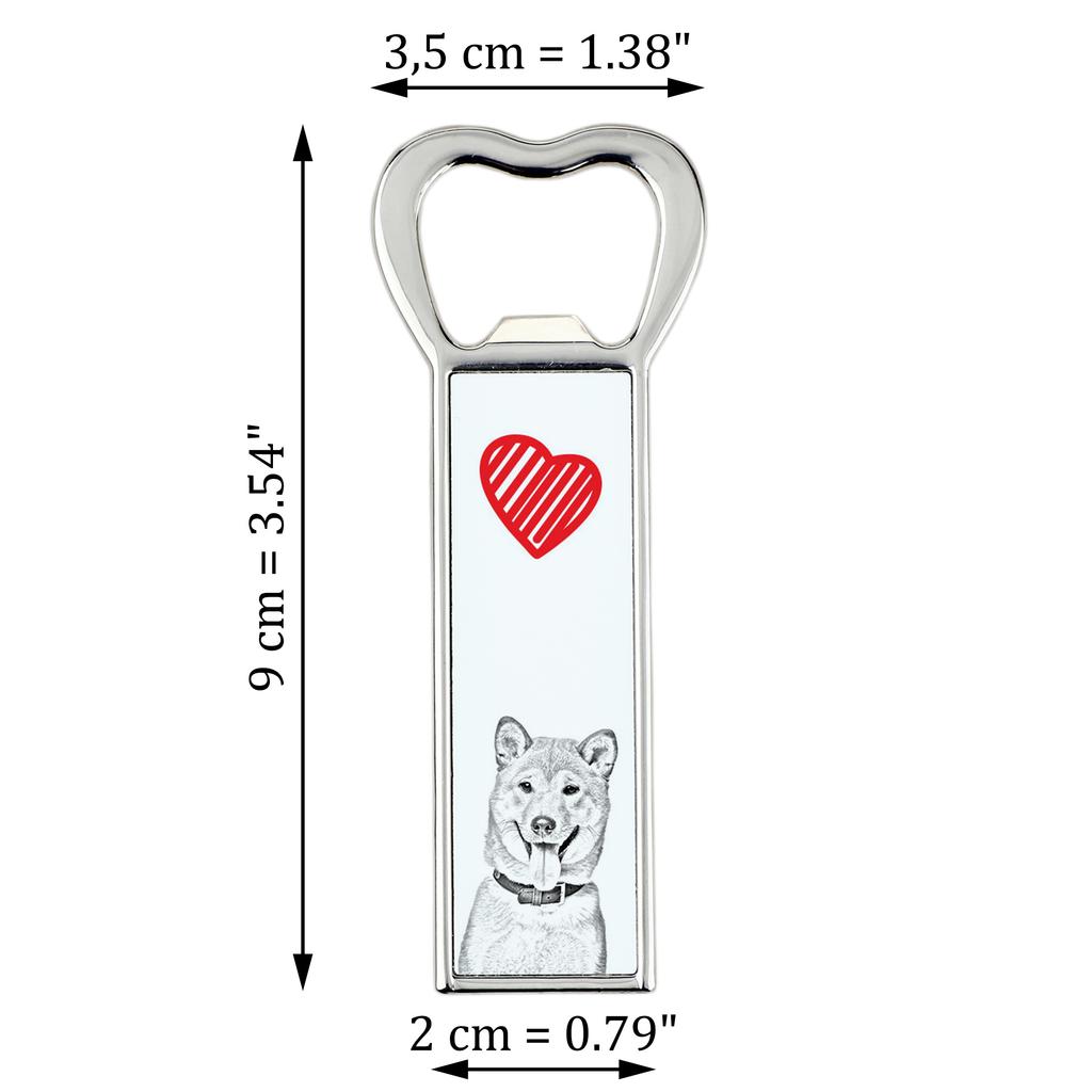Shiba Inu - Otwieracz Do Butelek Z Psem, Personalizowany Otwieracz Na Lodówkę, Wyjątkowy Upominek Dla Mężczyzny Marki Art-Dog