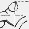 Matte Fashion Round Glasses Frame Women Clear Anti Blue Light Eyewear Vintage Men Optical Blue Green Frame