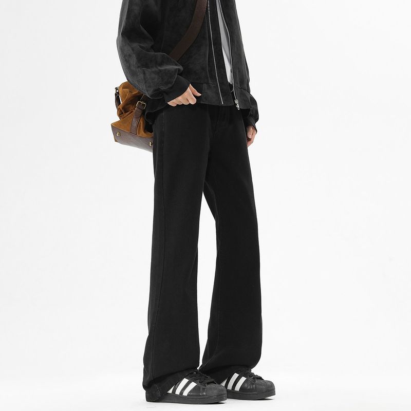 Wassup Trendy Brand 2025 New Gradient Gray Retro Jeans Men's Trendy Versatile Vibe Casual Long Pants