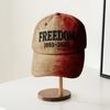 Blood Splatter Halloween Baseball Hat Freedom 1993-2025 Letter Print Baseball Cap Halloween Daily Wear