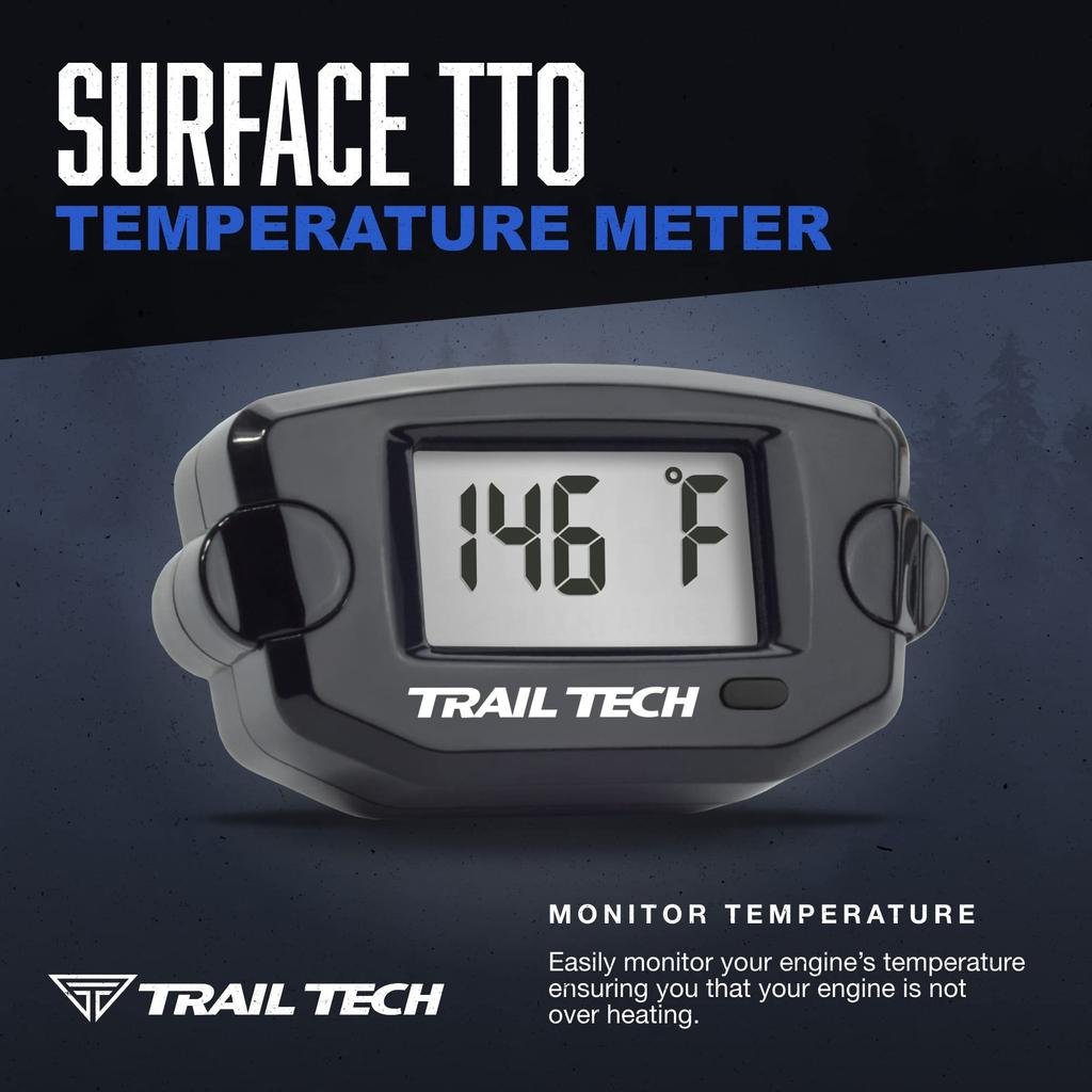 Trail Tech 742-EH1 Black TTO Temperature Digital Gauge 19mm Radiator