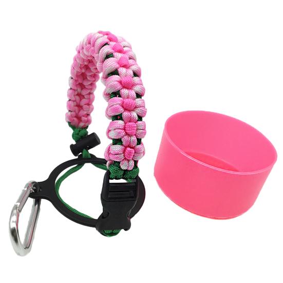 1 Set Water Bottle Strap with Silicone Cover Durable Easy To Install Non-Slip Water Cup Strap for Home Outdoor