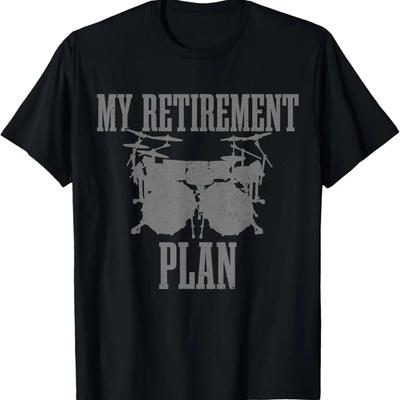 Drummer Mijn Pensioenplan Grappige Trommels Gepensioneerde Drummer T-shirt