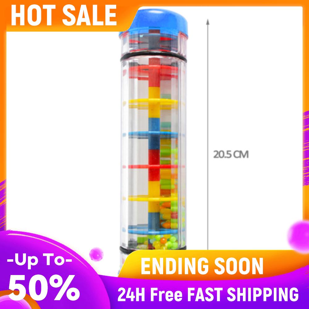 

Rainbow Rain Stick Musical Toy Plastic Random Color Hourglass Sensory Educational Toy Portable Lightweight for Festival Display China Mainland
