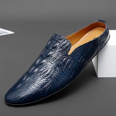 Mode 2026 Muster Herren Halbschuhe Leder Pantoffeln Komfort Loafer Slides Atmungsaktive Mules Mann Outdoor Leichte Schuhe