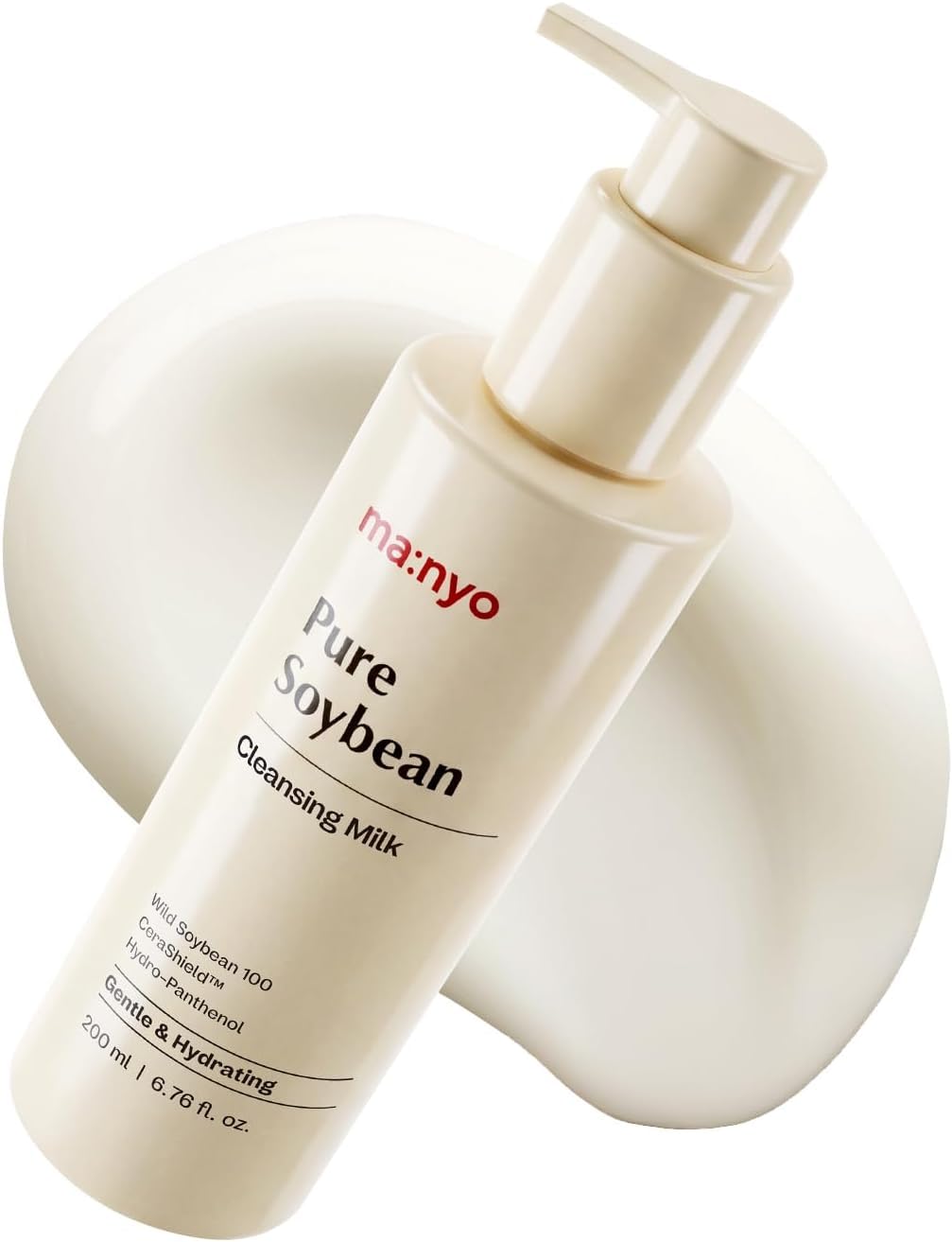 MANYO Pure Soybean Cleansing Milk - Gentle on Sensitive Skin, Low Irritation, Makeup Remover, 200ml