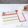 Inkdotpot Weekly Meal Planner Notepad 7"x10 , "Kitchen Menu" Magnetic Meal Planning Pad with Tear Off Grocery S-54 Sheets