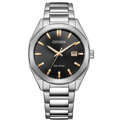 Zegarek Citizen Collection Fotowoltaiczny Wodoodporny Octagon Czarny Prosty Srebrny [Citizen] Eco-Drive BM7620-83E Męski