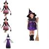 Magical Baby Girl Gown Halloween Cosplay Witch Costume For Teens With Puff Sleeves