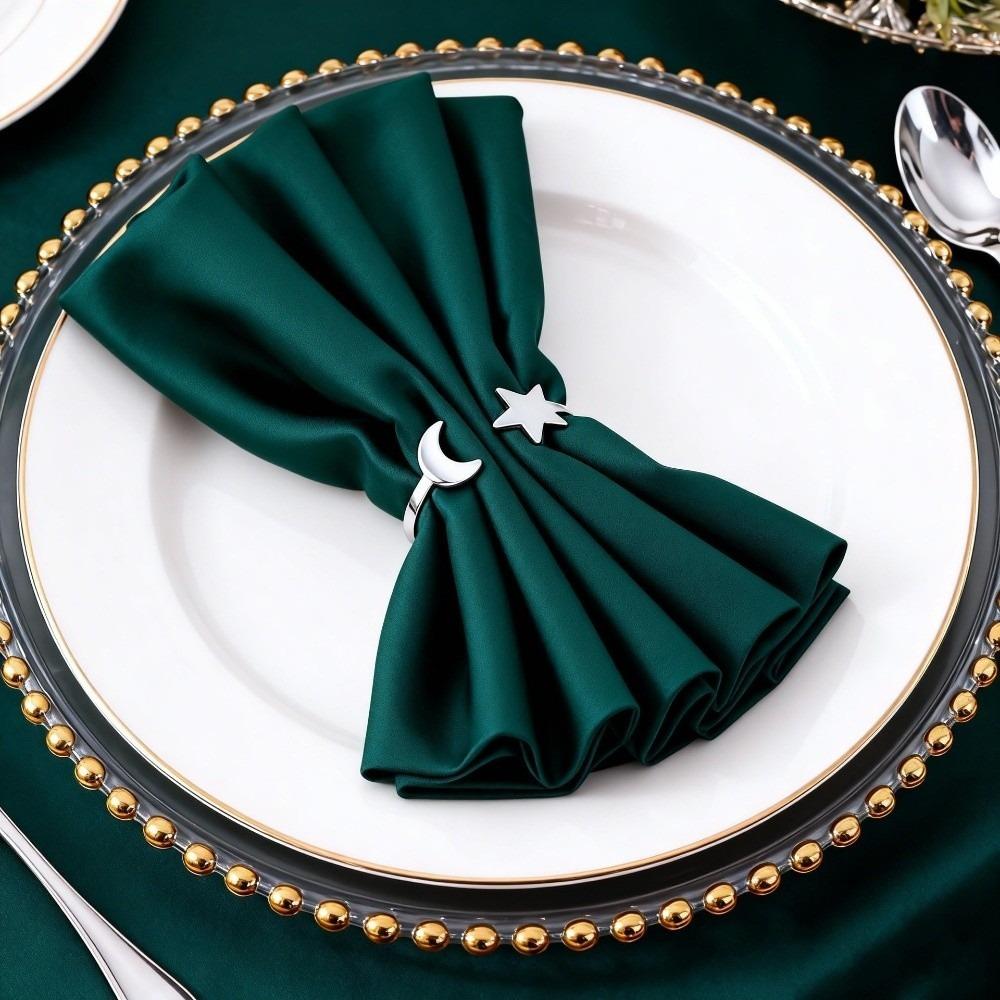 6PCS Modern Moon Napkin Rings Minimalist Table Napkin Holder Party Supplies Serviette Ring  Wedding