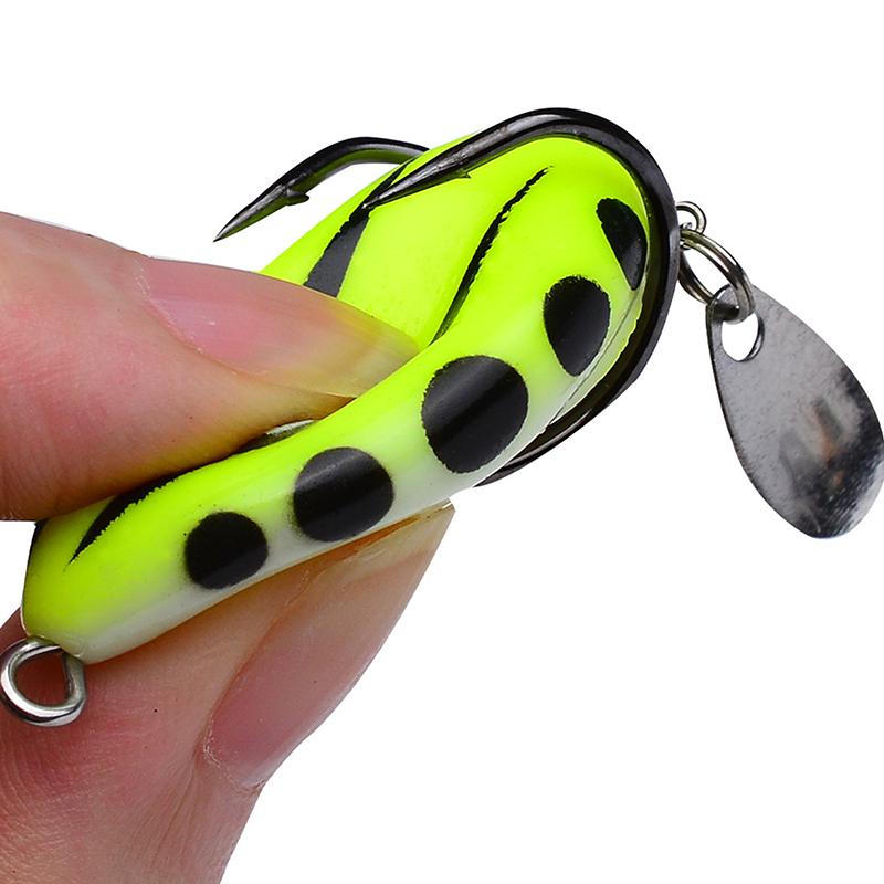 Umpan Katak 4Cm/5.6G Soft Frog Fishing Lure Mini Soft Lure Double Hooks Top Water Ray Frog Artificial Bait