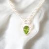Fasetterad Peridot Ädelsten 925 Massivt Silver Smycken Handgjord Hänge Nyårspresent PP-56-6