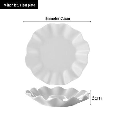 LISMins Nordic Ruffled Ceramic Plate