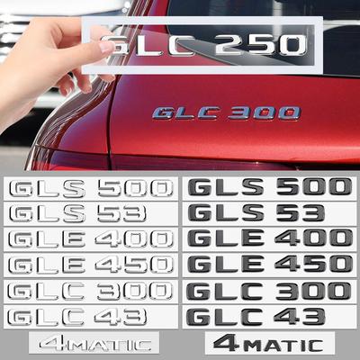 Carro abs tronco letras logotipo emblema emblema decalques adesivo para 4matic glc250 gle350 gls400 glc43 gle53 gls63 v12