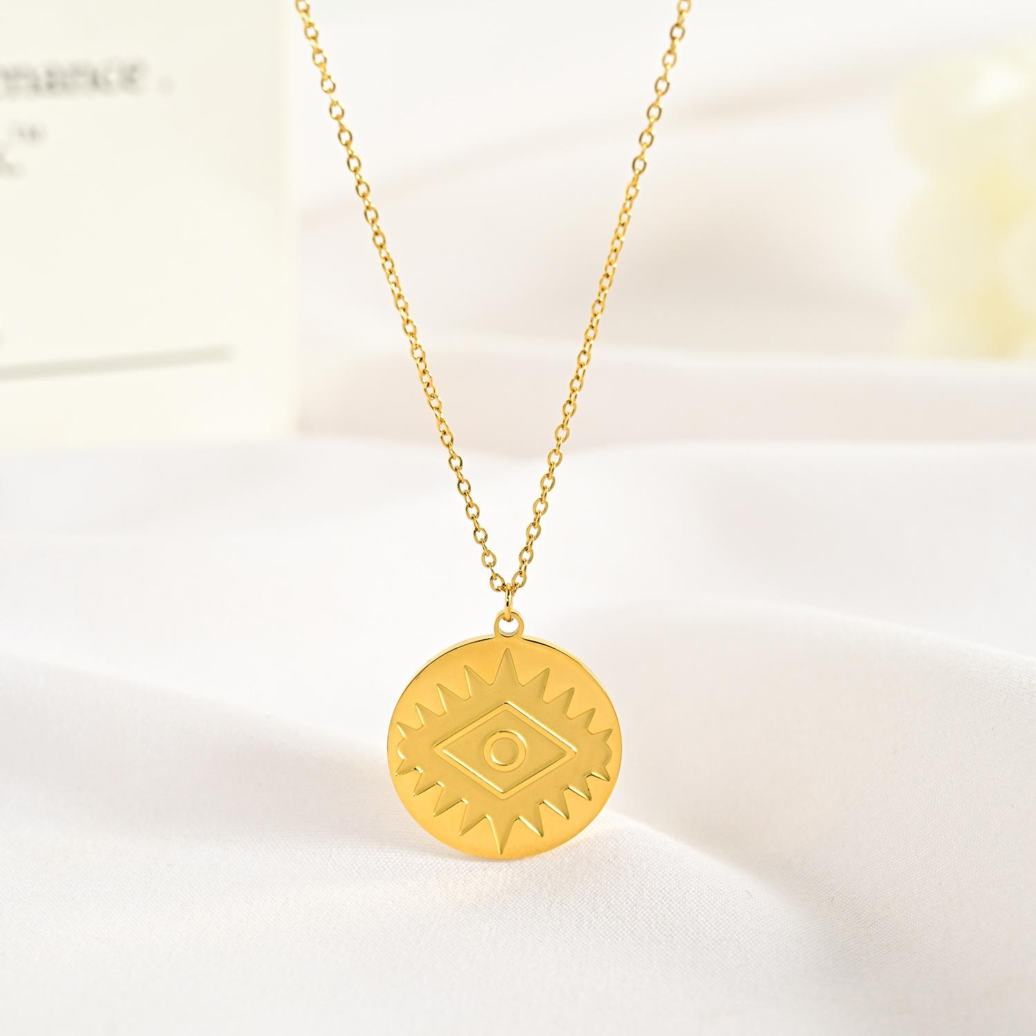 

Высококлассное ожерелье из титановой стали с четырехлистным клевером и инкрустированными бриллиантами - Женская легкая роскошная ключичная цепочка